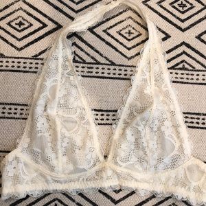 Free People Lace Halter Bra